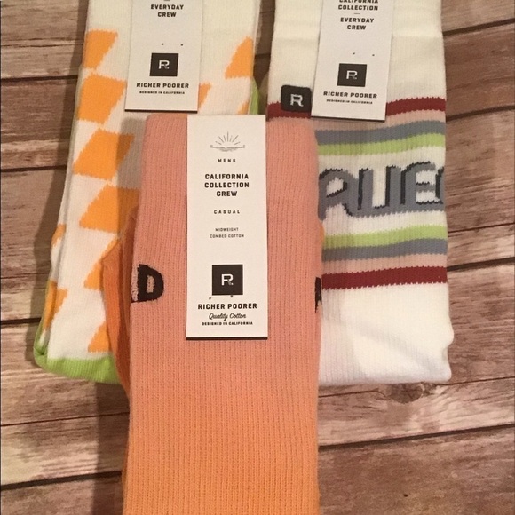 Richer Poorer Crew Socks California Collection BNWT - Picture 2 of 3